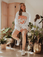 OSU Cowboys Gridiron Ash Gray Weekend Mock Neck Sweatshirt