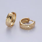 Gold North Star Hoop Earrings - E5