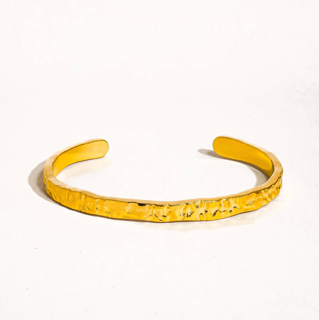 Textured Thin Bangle Cuff - SS5