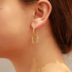 Oval Pendant Earrings 19mm - E76