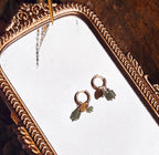 Amazonite Charm Huggies Hoop Earrings - E25