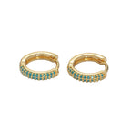 Turquoise Dream Huggies  Earrings - E28