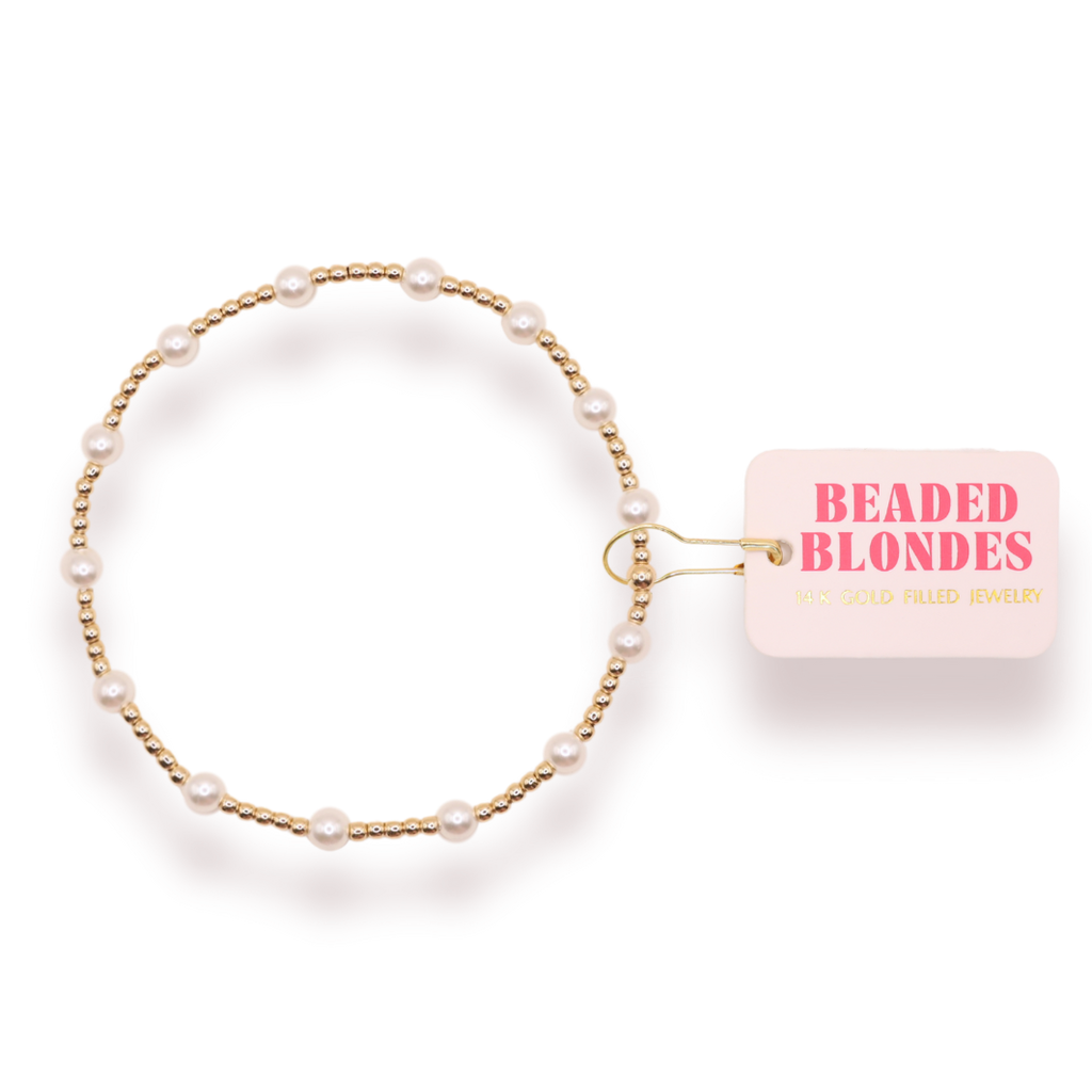 June Pearl Bracelet in Gold: Standard 6.75 inch