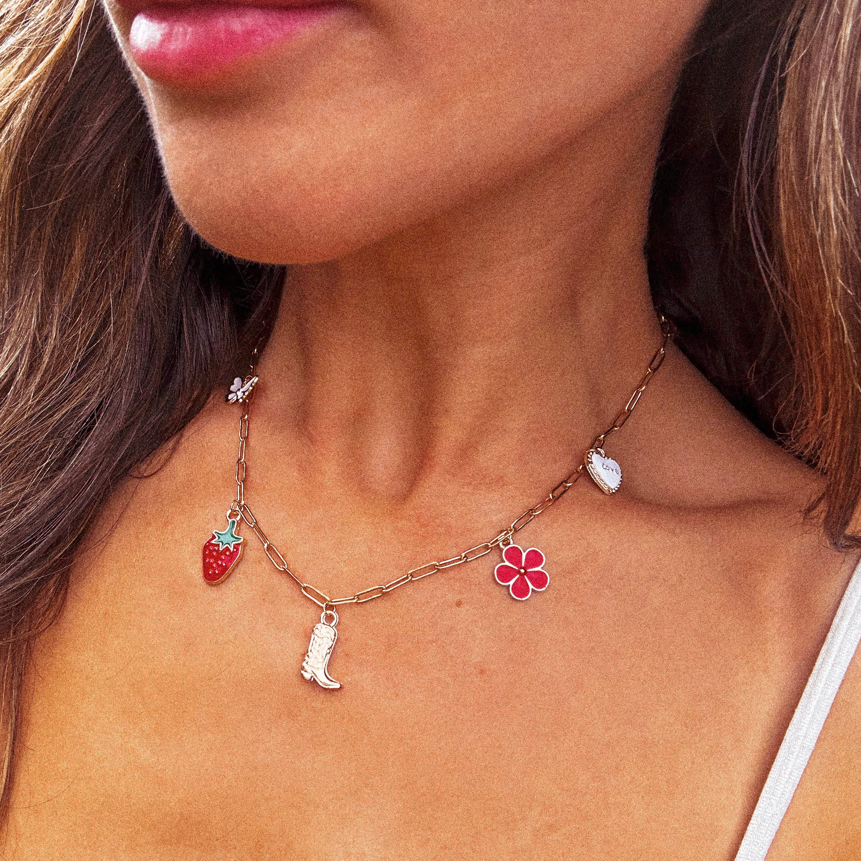 Red Love Charm Necklace - N84