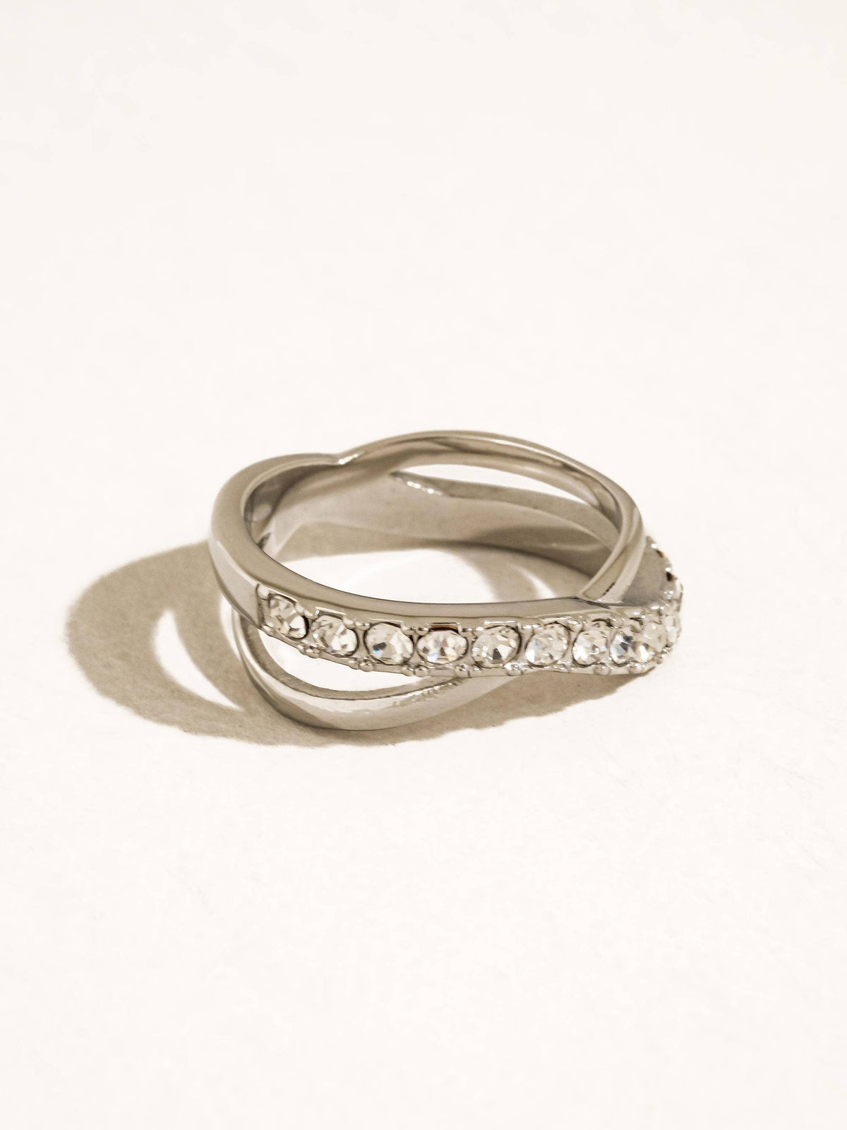 Silver Infinity Crossover Ring - A146