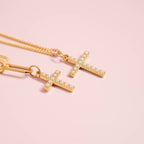 Cross Pearl Charm - C133