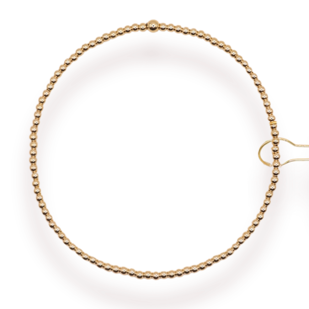 2MM Gold Beaded Bracelet - S94