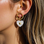 Gold & Silver Sweetheart Earrings - E47
