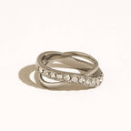 Silver Infinity Crossover Ring - A146