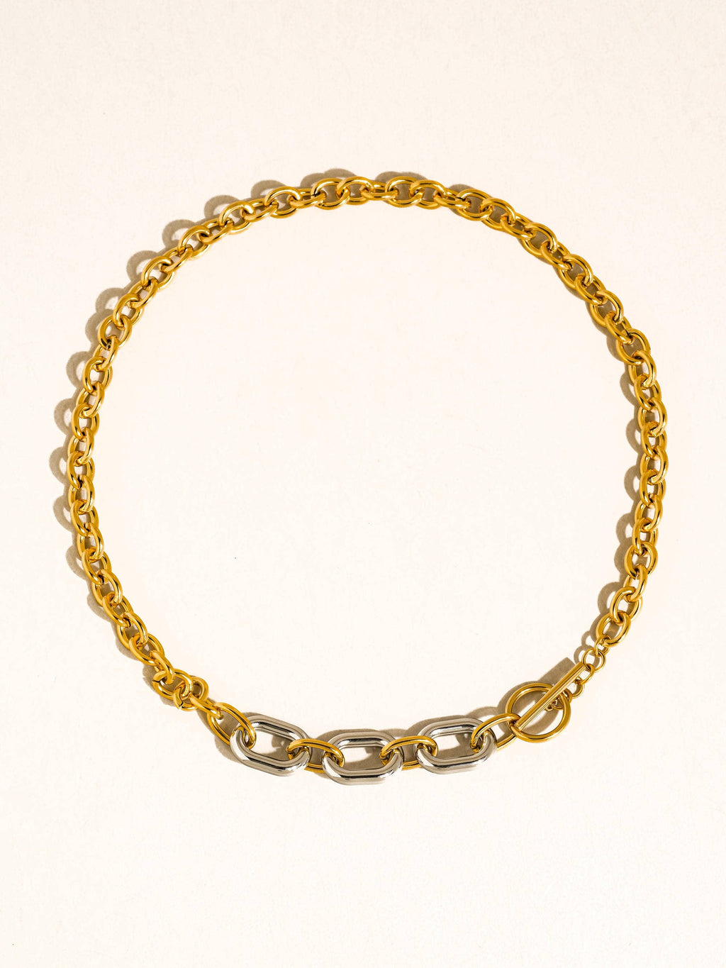 Chunky Mix Tone Chain Necklace - N80