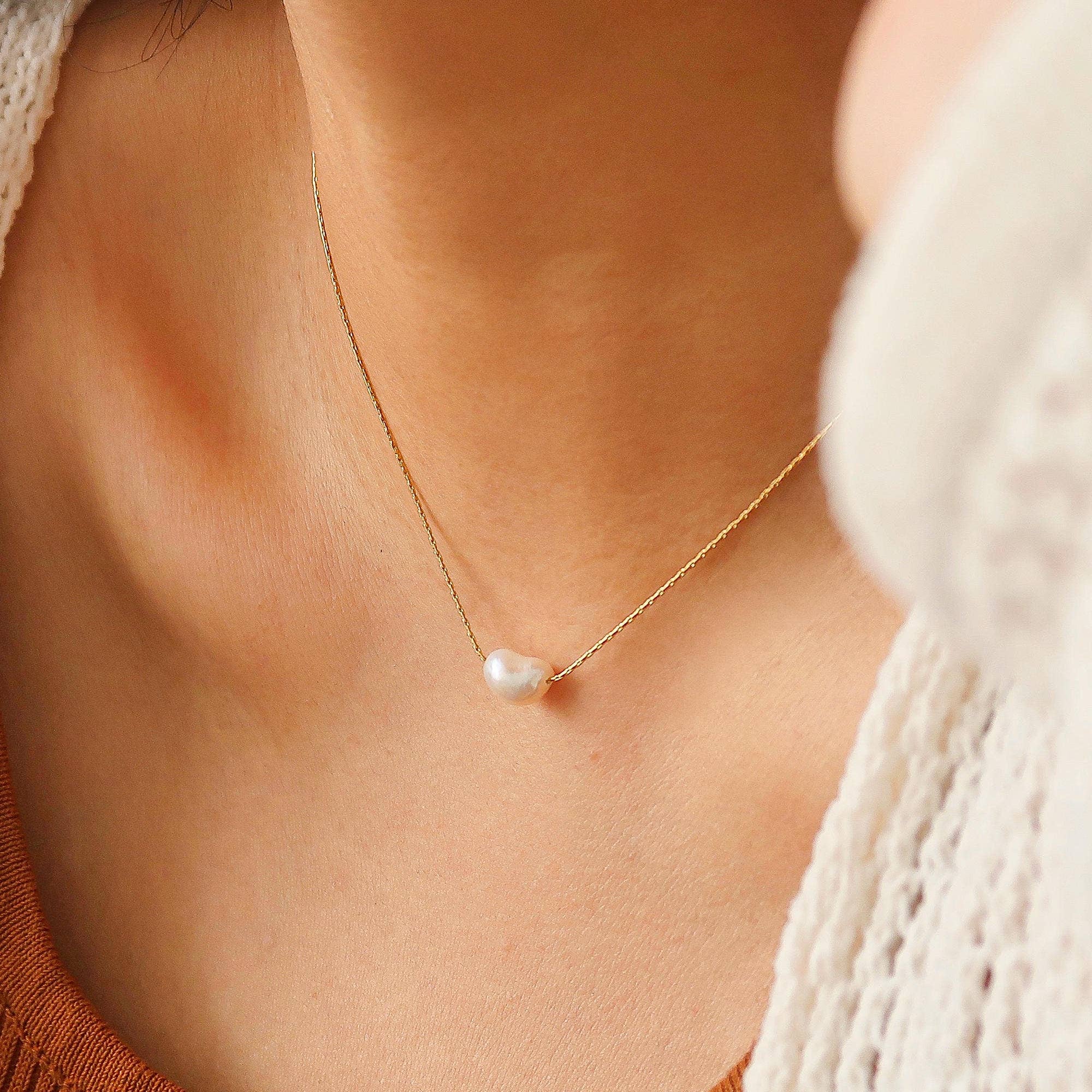Dainty Natural Pearl Necklace: N120