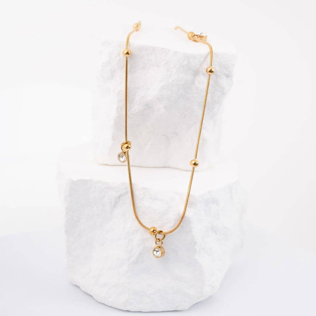 Dangle Stone Necklace - N26