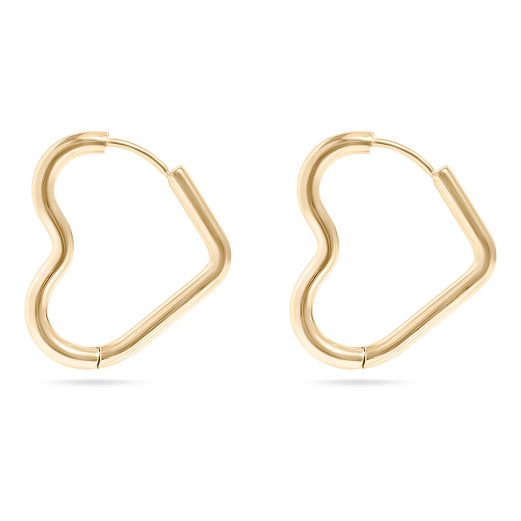 Heart Hoop Earrings: E71