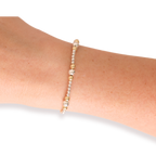 Dainty Sutton Bracelet in Silver with Gold: Standard 6.75 Inch