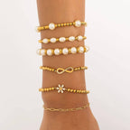 Kiska Glass Pearl Stretch Bracelet: S157