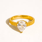 Staycation Statement Pear Stone Ring: A51