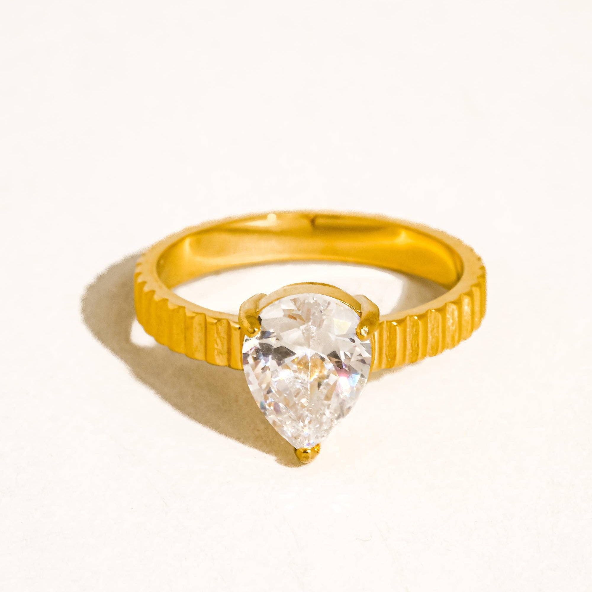 Staycation Statement Pear Stone Ring: A51