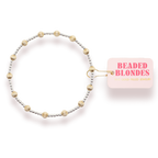 June Fluted in Silver with Gold: Standard 6.75 inch