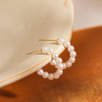 Pearl Hoop Earrings - E51