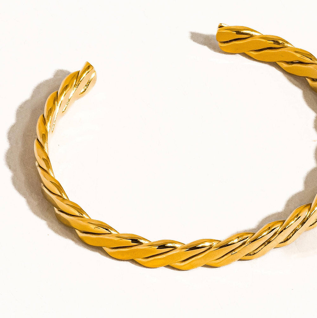Braided Thin Bangle Cuff - SS4