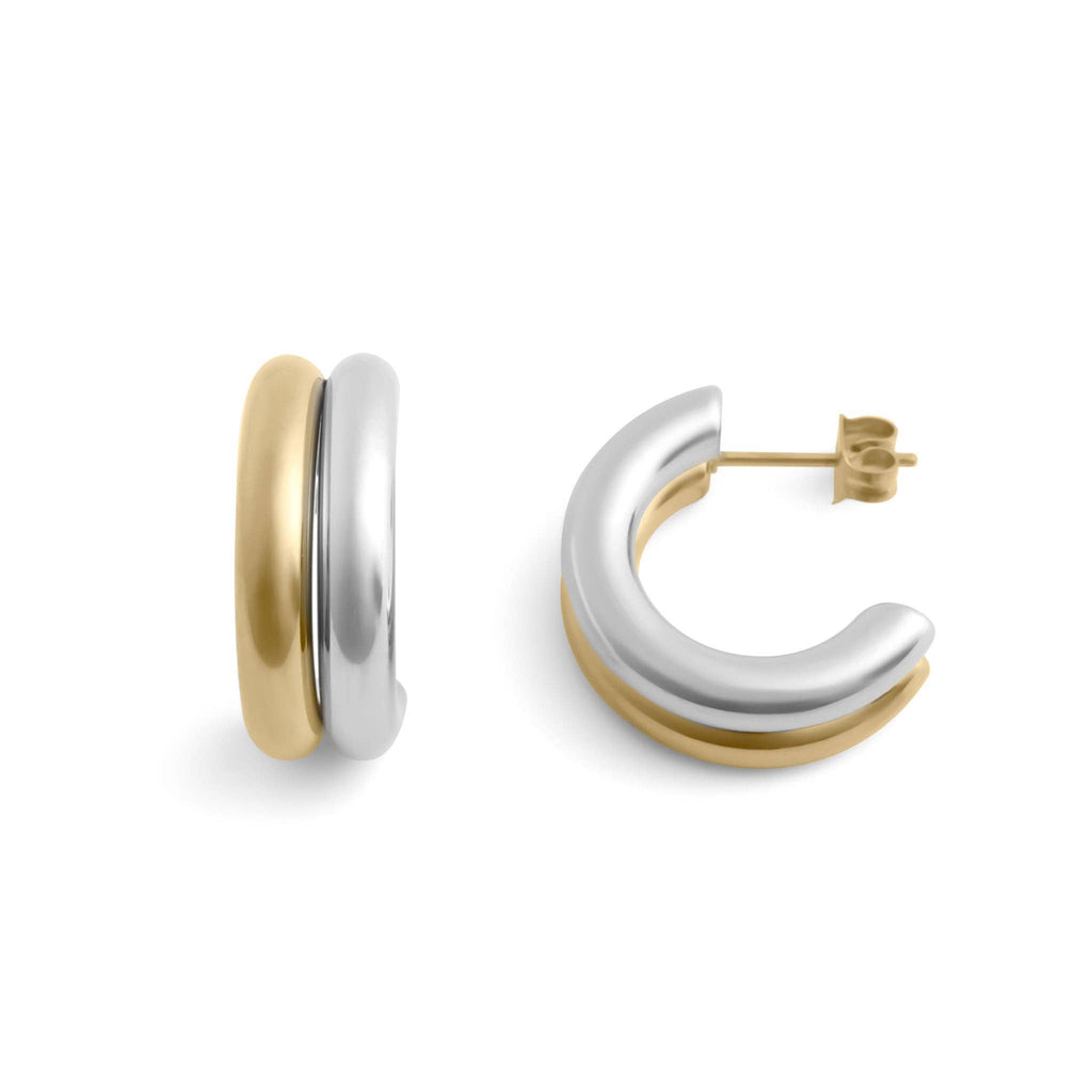 Mixed Statement Huggie Earrings: E63