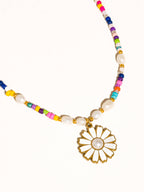 Freshwater Pearl & Colorful Bead Necklace - N58