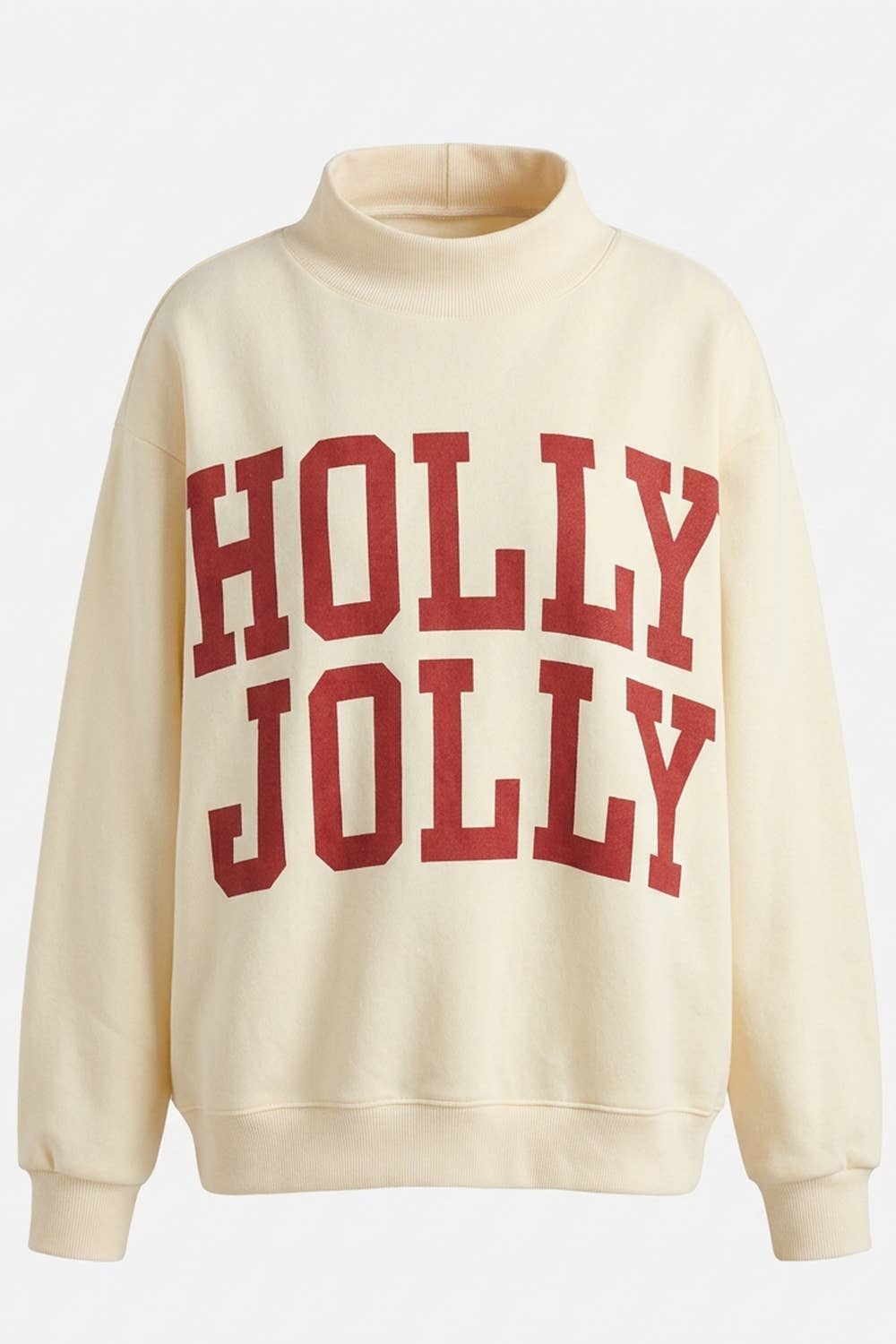 HOLLYJOLLY | Reversible Mock-Neck Sweatshirt: