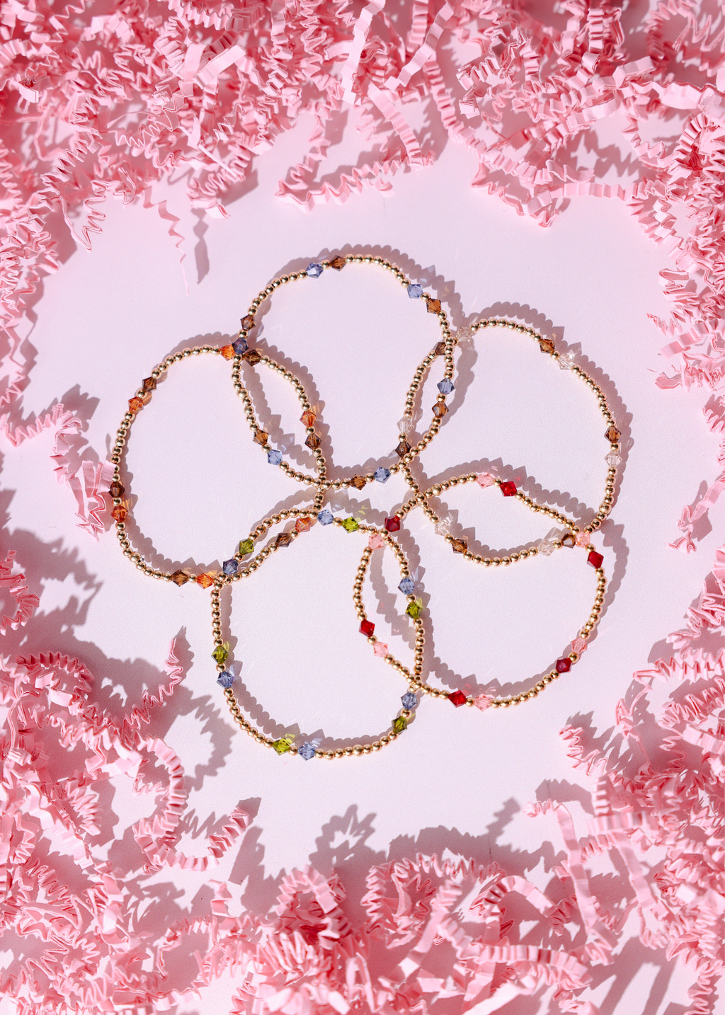 Charlotte Bracelet in Champagne and Mocha: Standard 6.75 inch