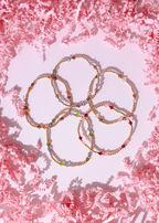 Charlotte Bracelet in Champagne and Mocha: Standard 6.75 inch