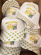Mistletoe & Margs - Chartreuse Polka Dot Trucker Hat