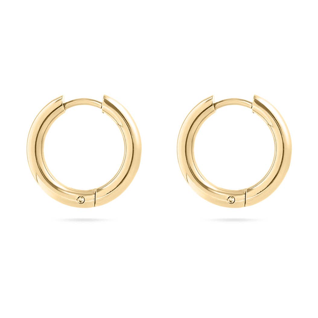 Everyday Golden Circle (small 16mm) Hoop Earrings - E121