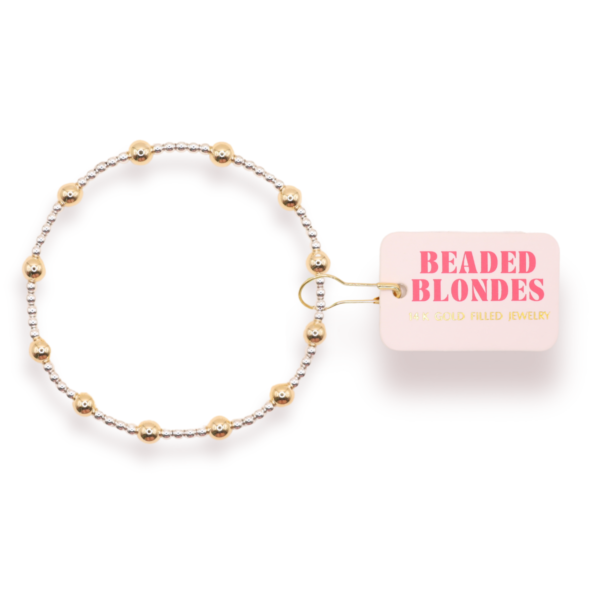 Lively Bracelet in Silver with Gold: Standard 6.75 inch