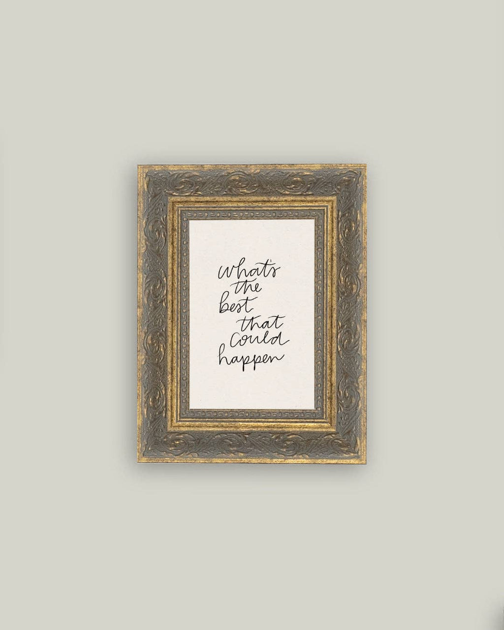 The Best That Could Happen Framed Antique Art: 5x7