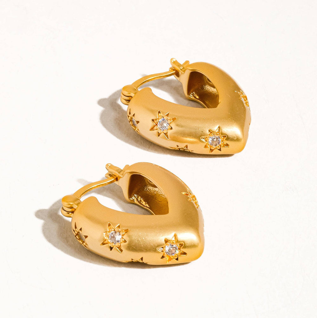 Heart Hoop Earrings - E44