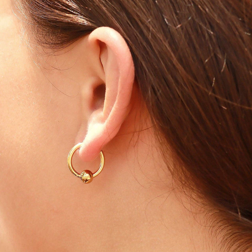 Sun Spot Huggie Hoop Earrings -E4