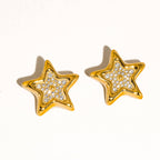 Golden Stardust Stud Earrings - EE10