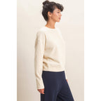 Waffle Knit Crew SET : ALPACA
