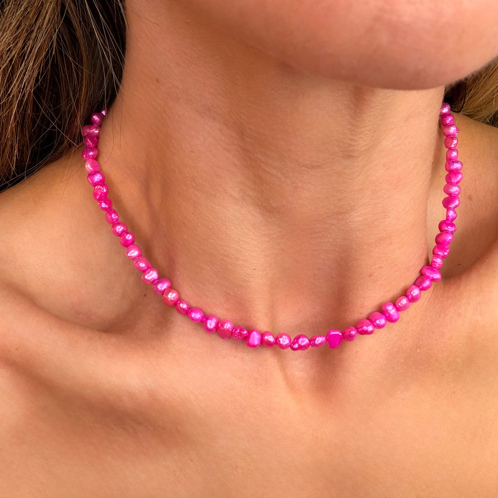 Watermelon Sugar Pearl Necklace - N185