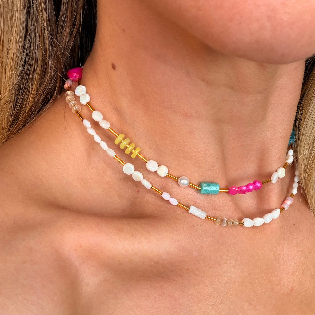 Blush Tide Pearl Necklace - N186