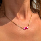 Watermelon Pop Paperclip Necklace - N190