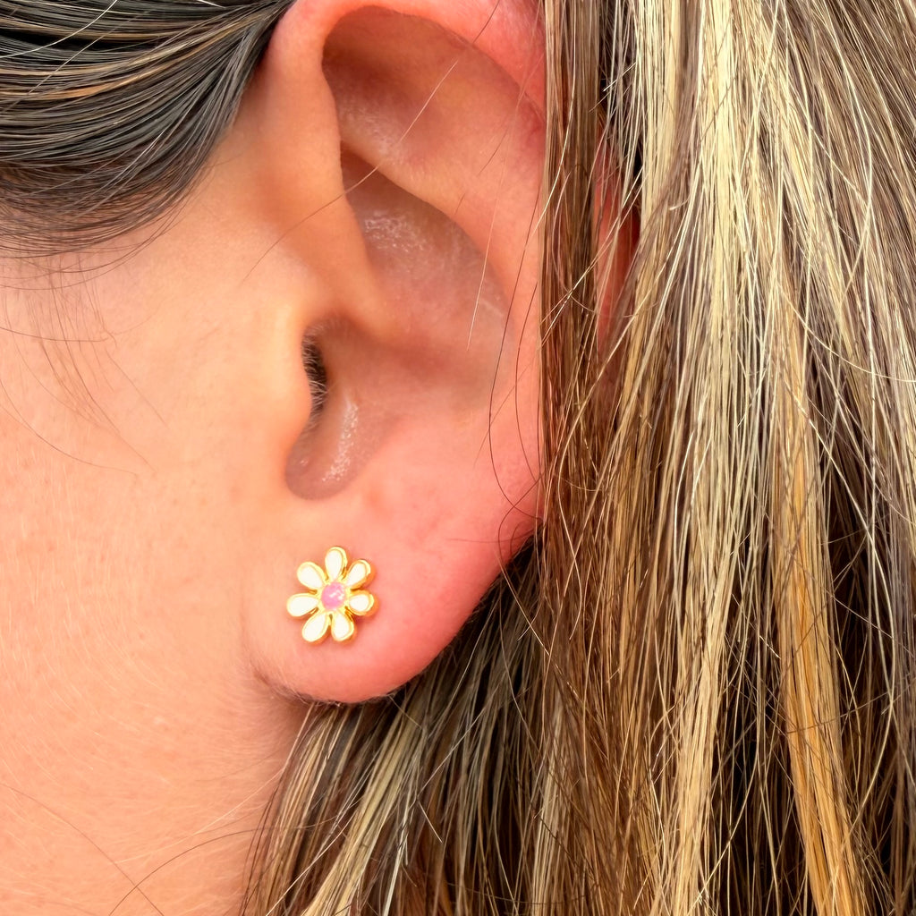 Ivory Bloom Earrings: E78