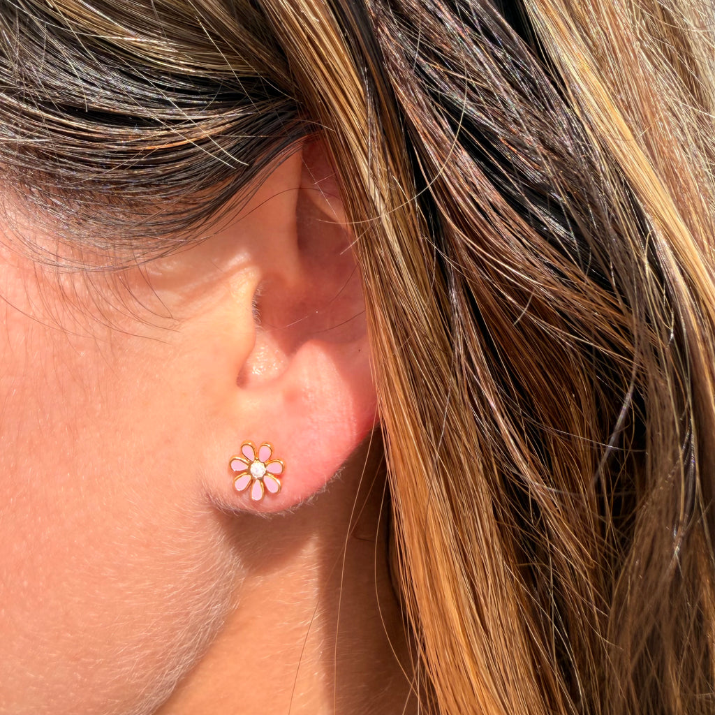 Blush Bloom Earrings: E77