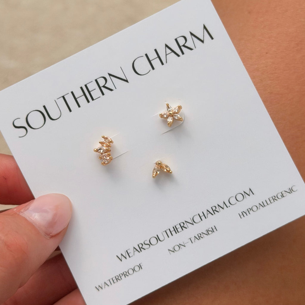 Dainty Mix & Match Trio Earrings: E91