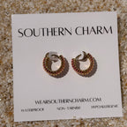 Pink Stripe Glow Hoop Earrings: E89