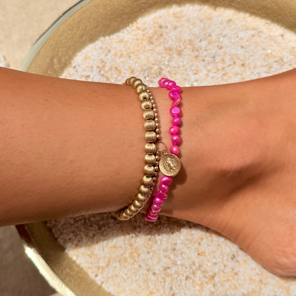 Watermelon Sugar Pearl Anklet - K30