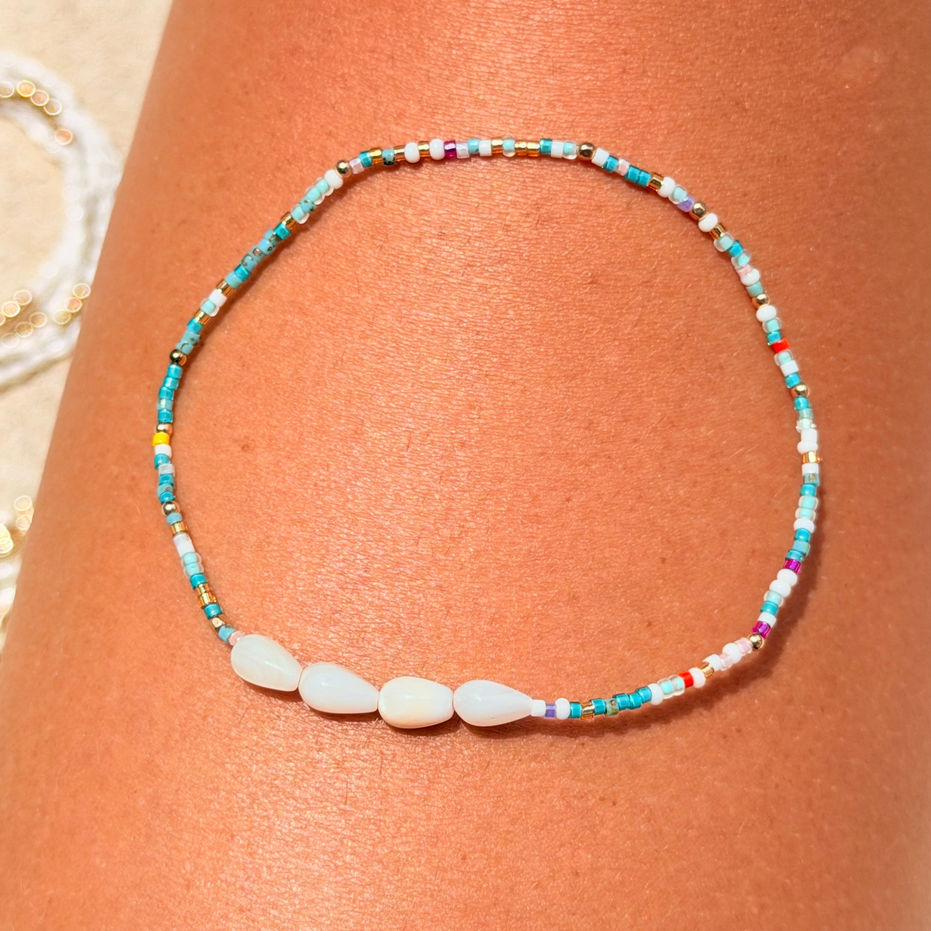 Ocean Confetti Anklet - K29