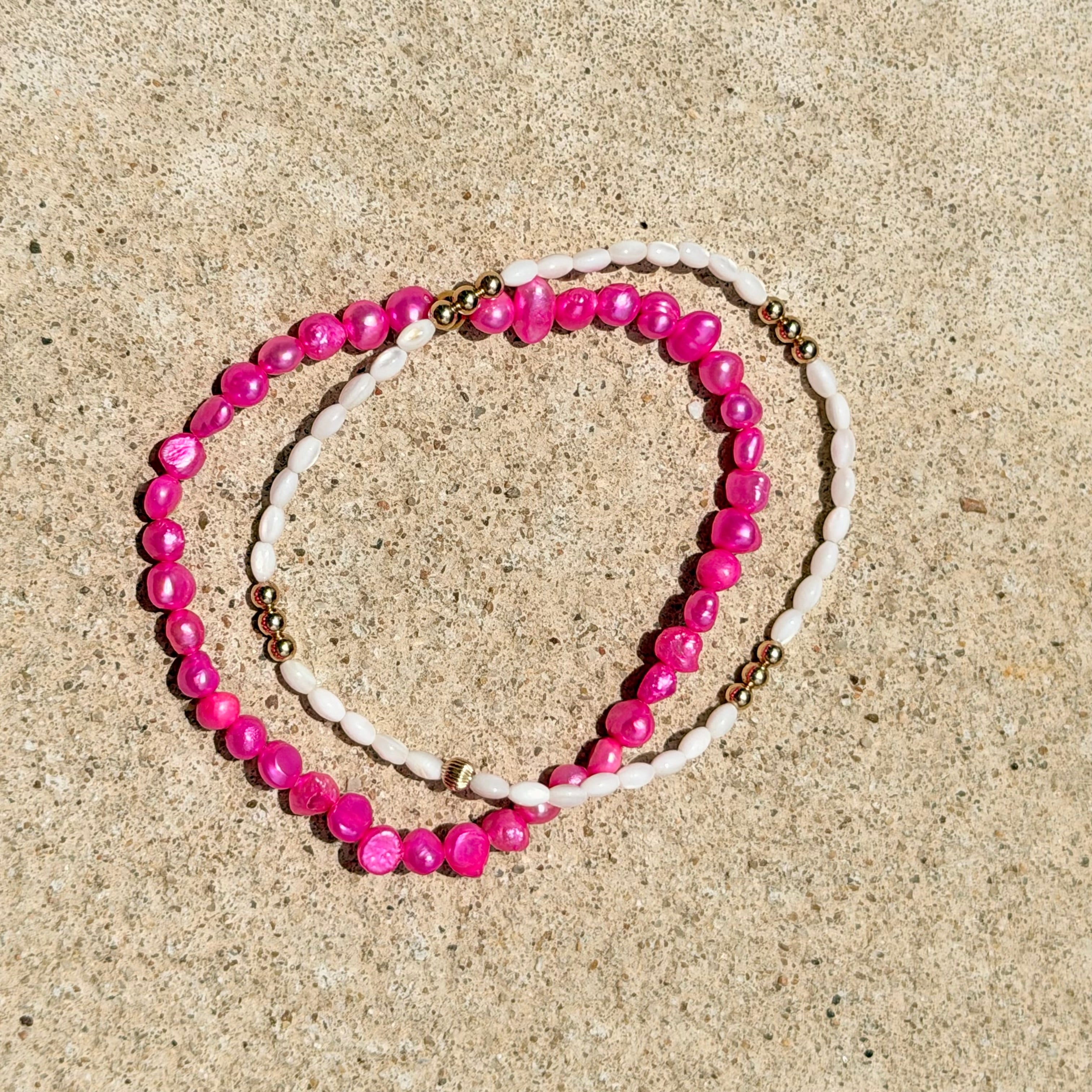 Watermelon Sugar Pearl Anklet - K30