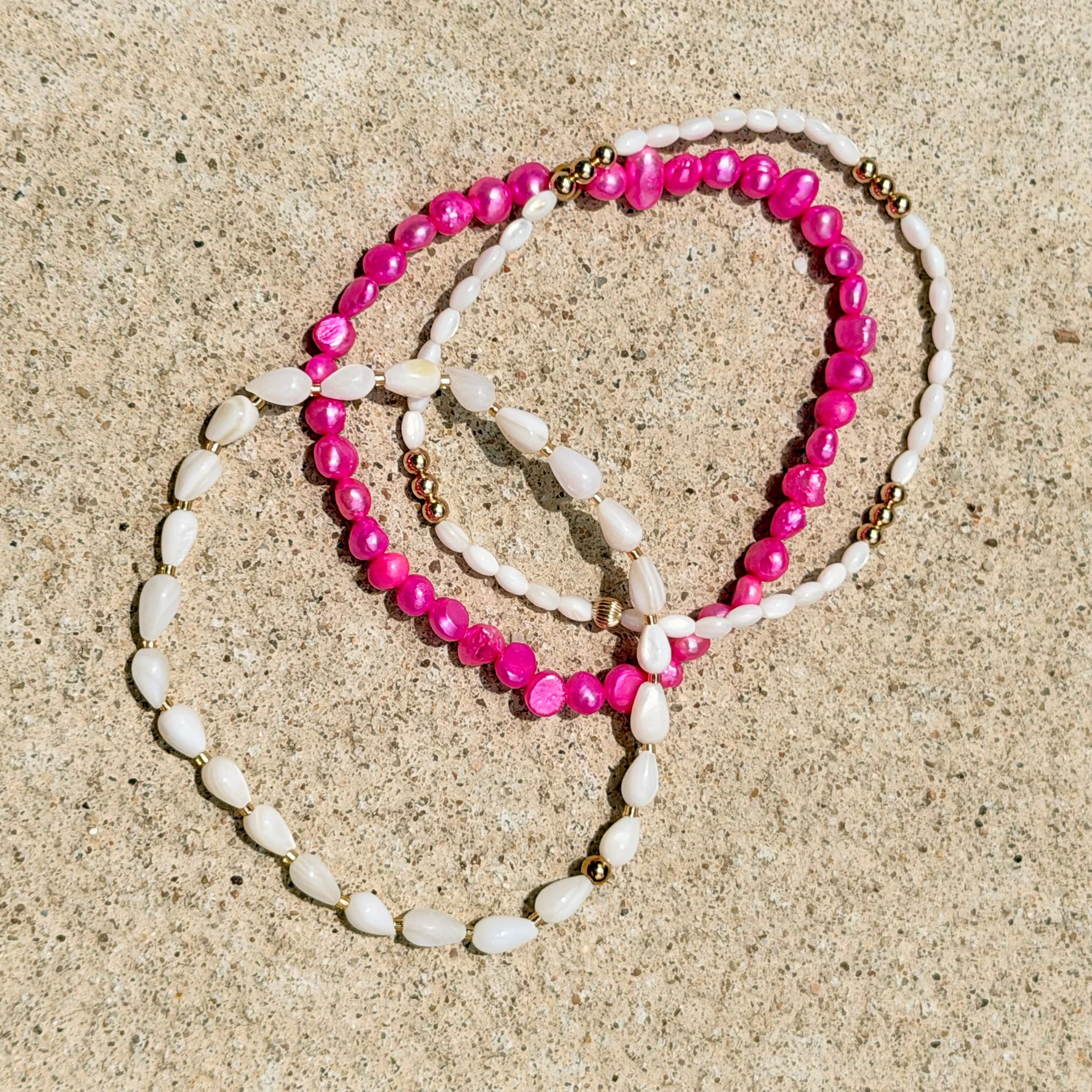 Watermelon Sugar Pearl Anklet - K30
