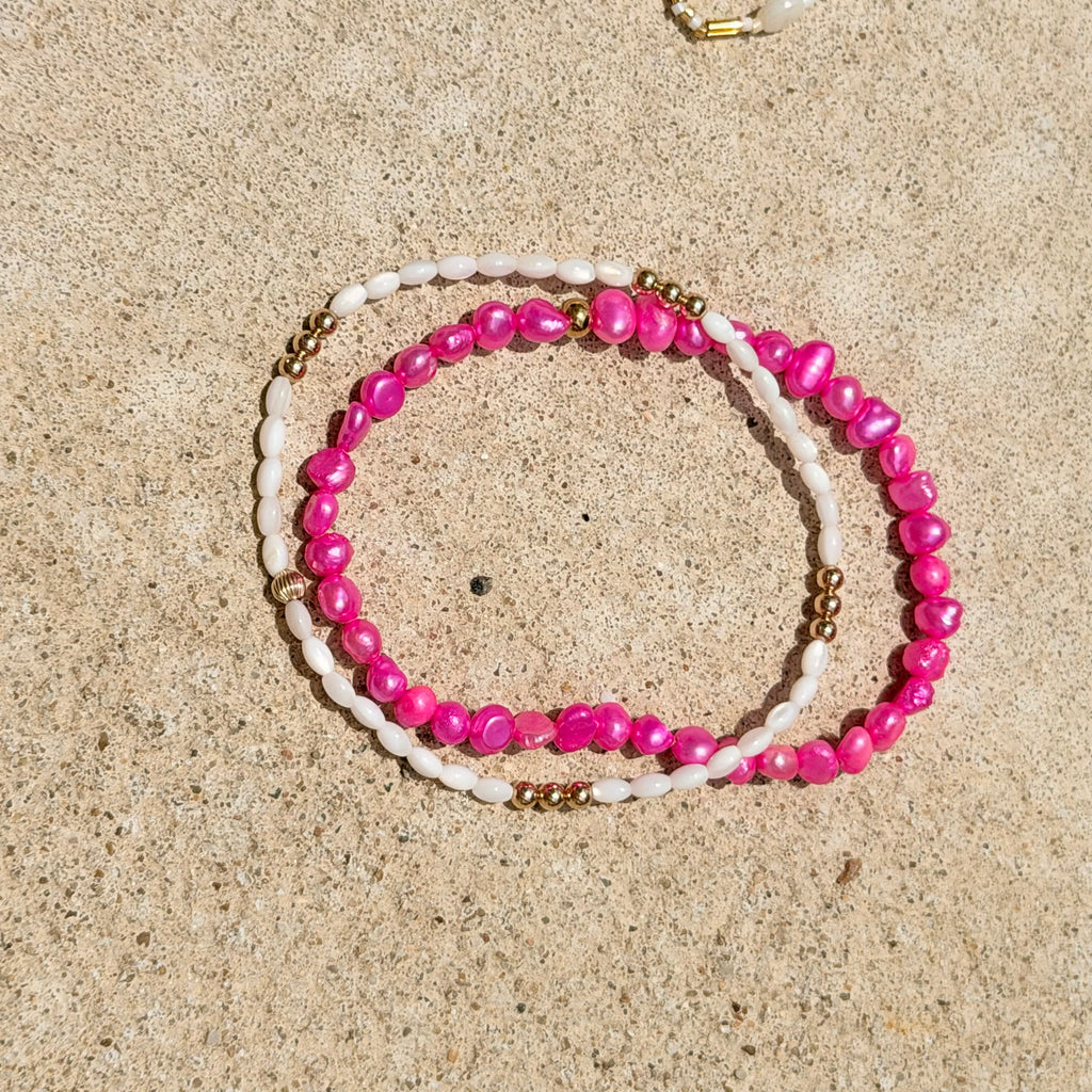 Watermelon Sugar Pearl Anklet - K30