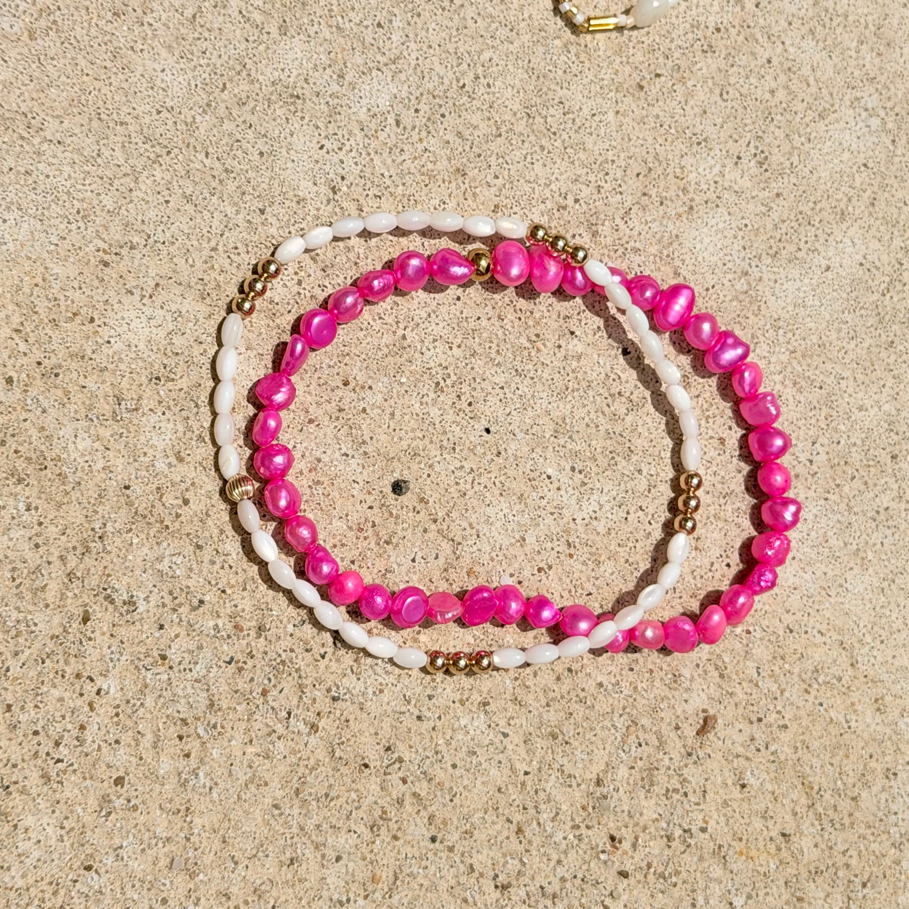 Watermelon Sugar Pearl Anklet - K30